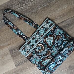 Vera Bradley Blue and Brown Patterned Tote